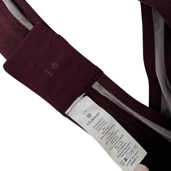 Lululemon Awake to Lace Bra Garnet / Barely Beige 34C - Picture 8 of 9